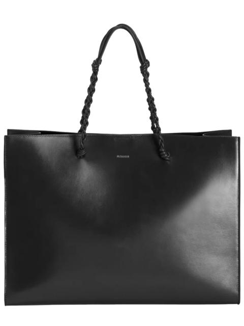 Jil Sander LEATHER TOTE BAG WITH LOGO