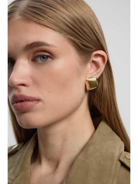 KAREN MILLEN Quilted Square Stud Earrings