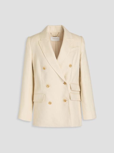 Zimmermann Double-breasted linen blazer