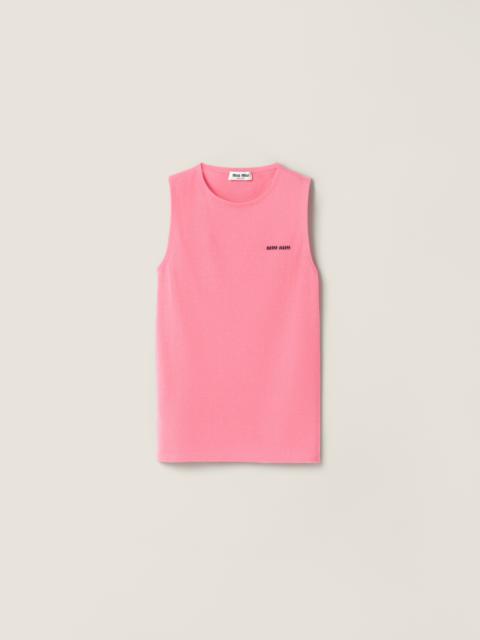 Miu Miu Cashmere and silk crew-neck knit top