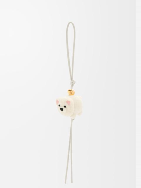 Loewe Chow chow charm in felt and calfskin