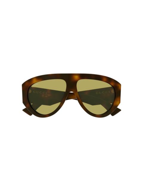 GUCCI Aviator-Frame Acetate Sunglasses brown