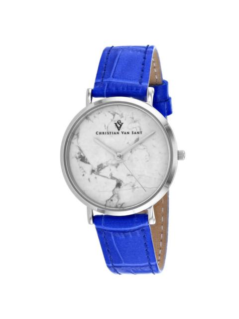 Other Designers Christian Van Sant Lotus Quartz White Dial Ladies Watch CV0420