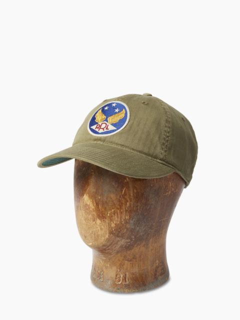 RRL by Ralph Lauren RRL WINGED-LOGO BASEBALL CAP GARMENT-DYED BREWSTER GREEN