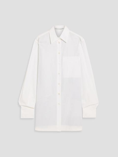 Stella McCartney Printed silk-crepe and cotton-poplin shirt