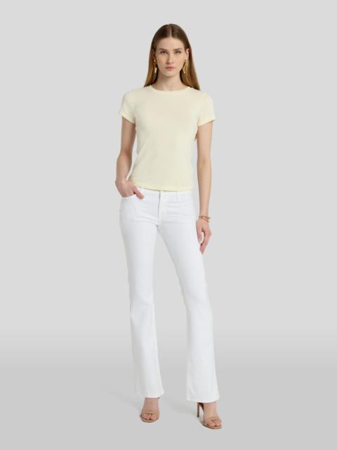 7 For All Mankind Tailorless Broken Twill Original Bootcut in White