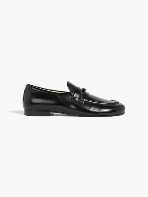 Proenza Schouler Mini Monogram embellished glossed-leather loafers