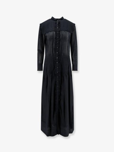 Isabel Marant Étoile Marant Étoile Lonie Cotton Chemisier Dress Black
