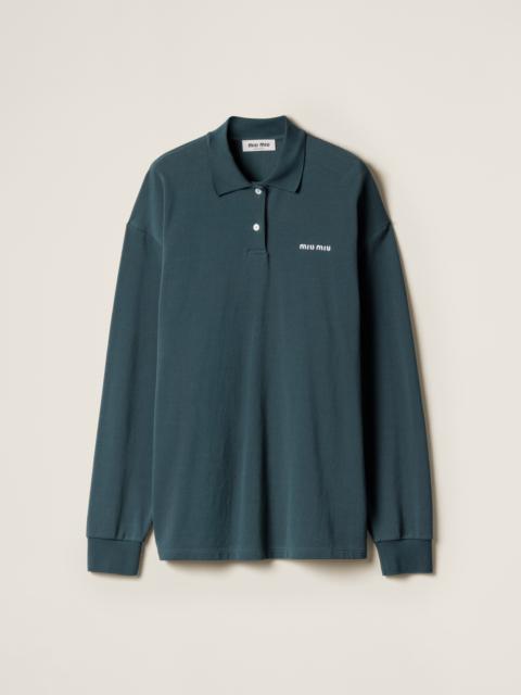 Miu Miu Cotton piqué polo shirt