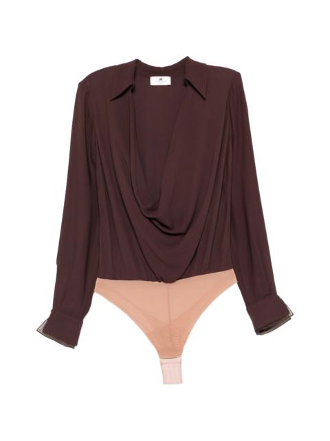 ELISABETTA FRANCHI Elisabetta Franchi Draped Long-sleeve Bodysuit