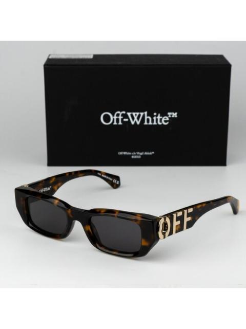 Off-White Off-White FILLMORE Women Sunglasses Havana Grey Square OERI124 6007 NEW