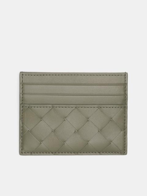 Bottega Veneta Silver Intrecciato Leather Card Wallet