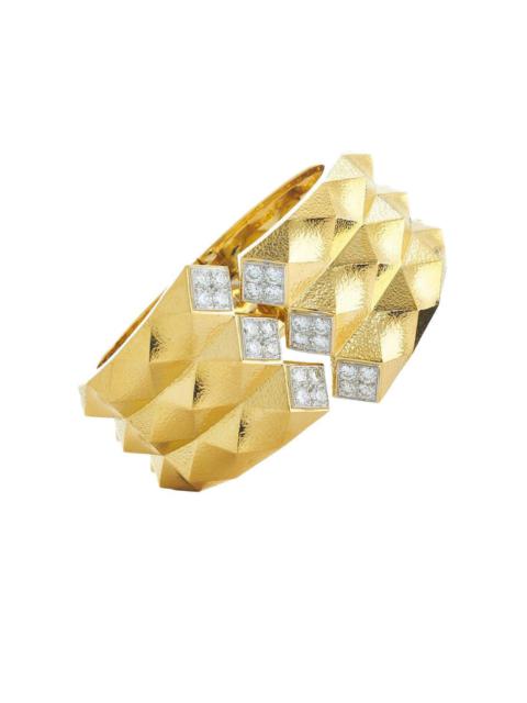DAVID WEBB Hammered Origami Cuff Bracelet