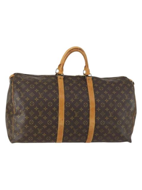 Louis Vuitton Keepall leather travel bag