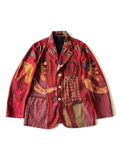 Comme Des Garçons CDG Homme Cuba Hand Painted Pinstripe Jacket 2002SS