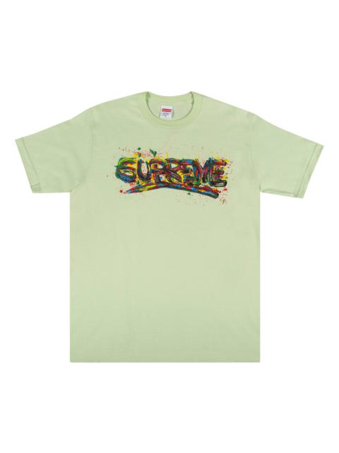 Supreme Supreme Paint Logo Tee 'Pale Mint'