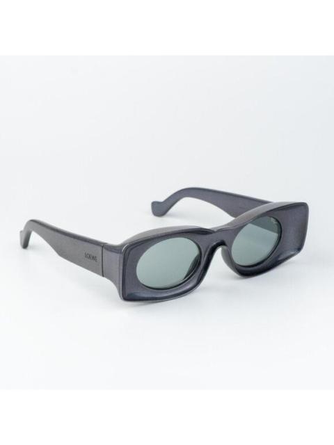 Loewe Loewe Paula's Ibiza Men Sunglasses Metallic Silver Mirror Rectangle LW40033I 05X