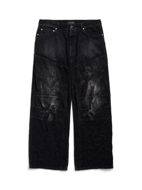 BALENCIAGA Men's Double Knee Pants in Black