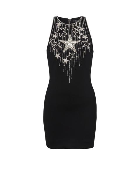 Balmain Stars embroidered short dress