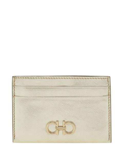 FERRAGAMO Ferragamo Women Gancini Laminated Leather Card Holder