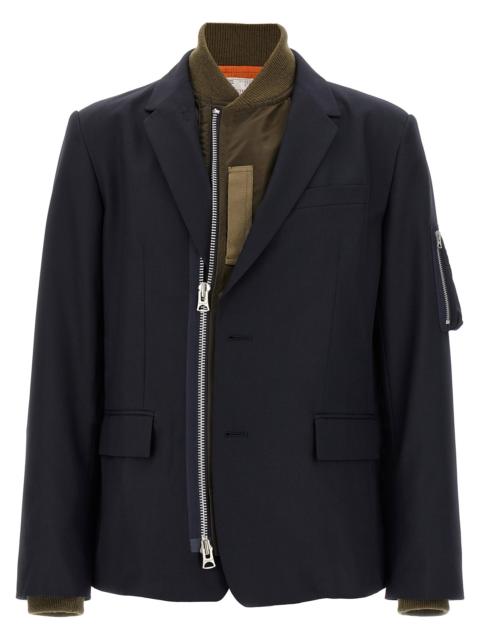 sacai Sacai Men Bomber Insert Blazer