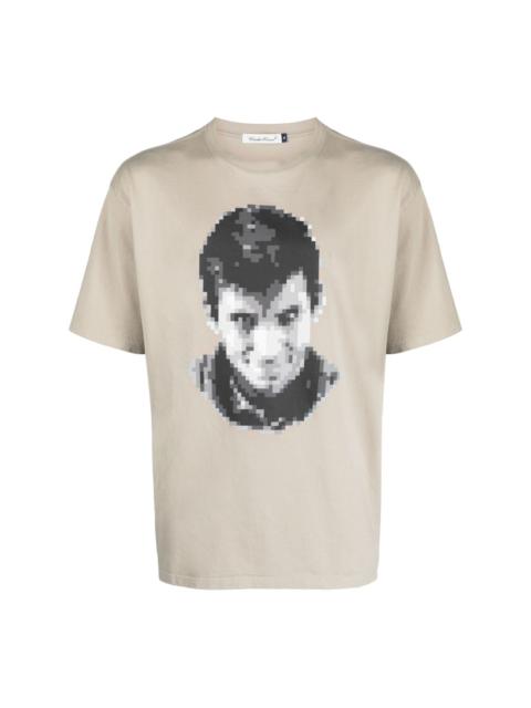 UNDERCOVER pixelated-print cotton T-shirt