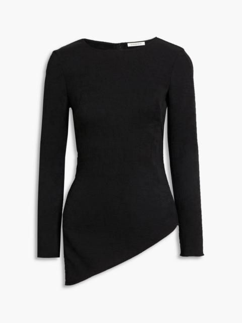 BY MALENE BIRGER Simone asymmetric plissé-EcoVero™-blend top