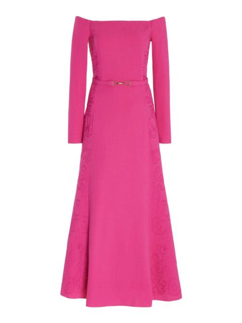 GABRIELA HEARST Embroidered Carole Dress in Virgin Wool