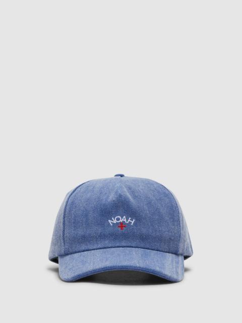 Recycled denim core logo 5 panel cap