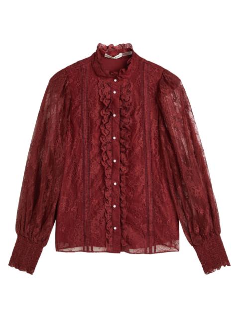 Alice + Olivia Alice + Olivia Eugenia Ruffled Lace Blouse