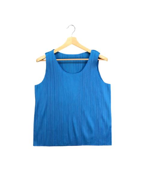 ISSEY MIYAKE ISSEY MIYAKE PLEATS PLEASE BLUE SLEEVELESS TOPS #6010-218