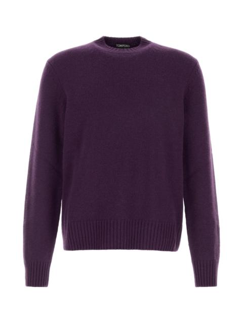 TOM FORD Tom Ford Men Purple Cashmere Sweater