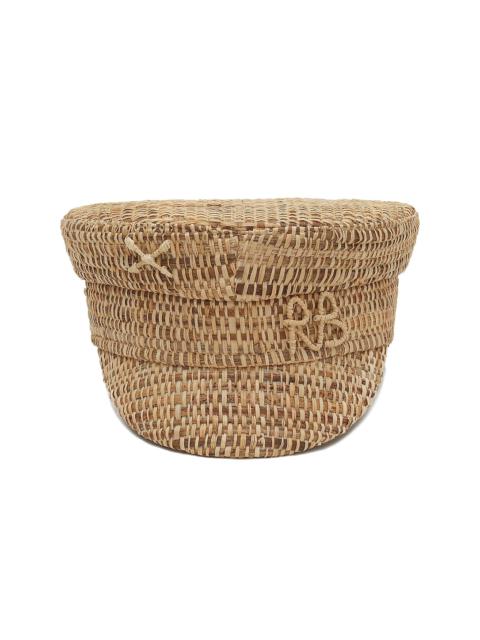 RUSLAN BAGINSKIY Monogram Embellished Baker Boy Cap