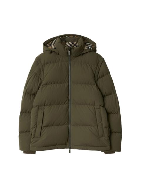 detachable-sleeve puffer jacket