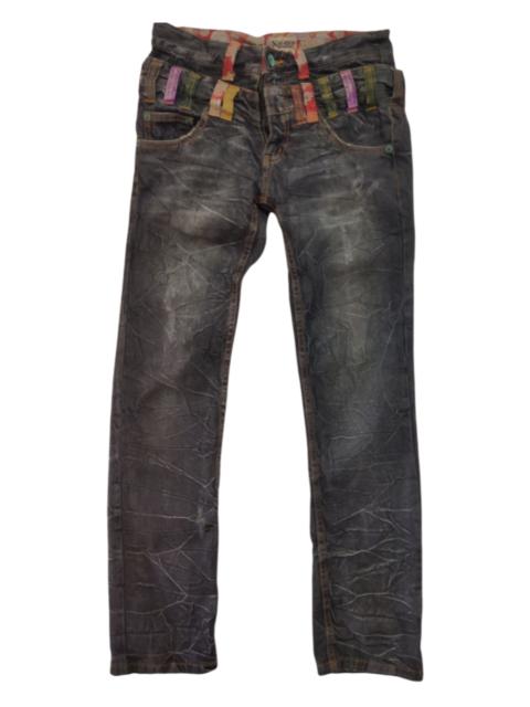 Other Designers Designer - Rare🔥Japanese Nylaus Clothing Double Waist Jeans