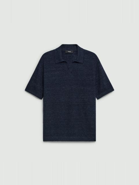 Theory Brenan Polo Shirt in Pacific Linen