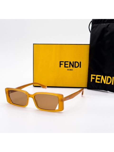 FENDI NEW FENDI FE40164I 44J SQUARE BLACK MEN SUNGLASSES FENDI