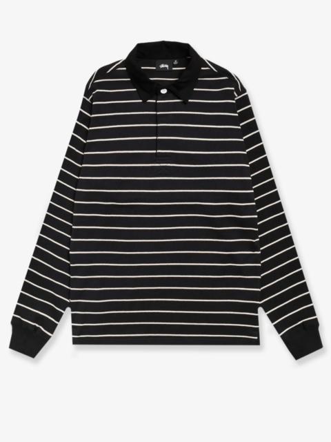 Stüssy Stussy Pin Striped Rugby Cotton Polo Shirt