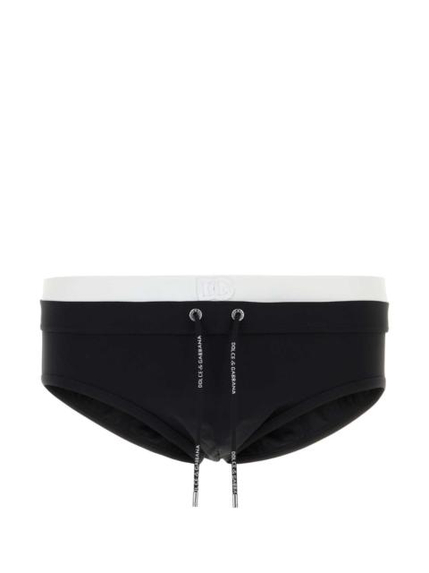 Dolce & Gabbana Dolce & Gabbana Men Black Stretch Nylon Swimming Brief