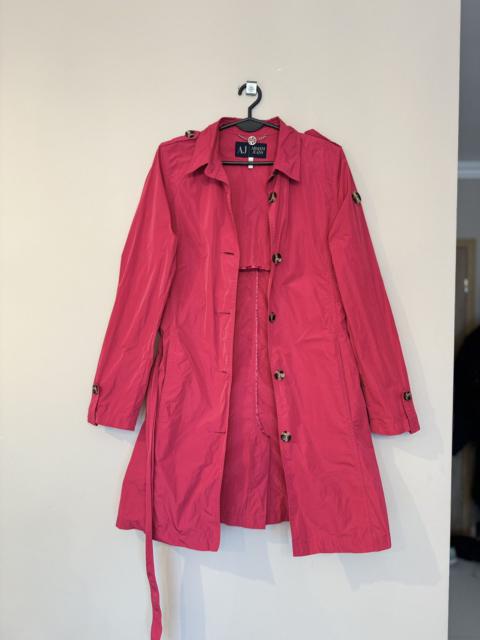 Other Designers Armani Jeans pink coat trench women rare vintage jacket