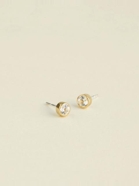 Madewell Demi-Fine Bezel Set Crystal Stud Earrings