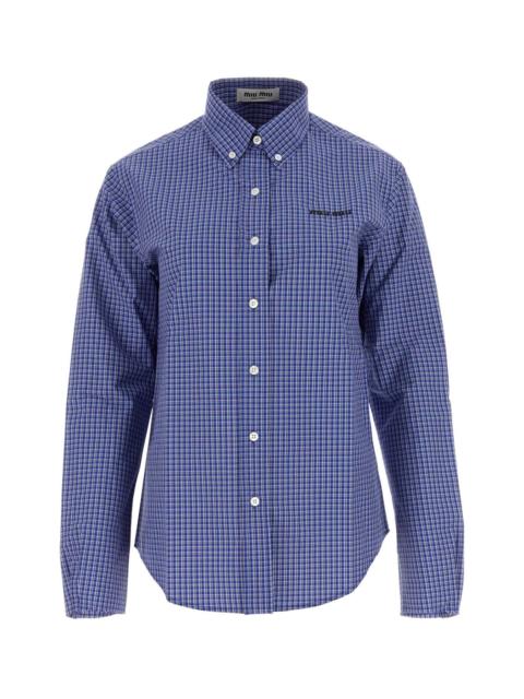 Miu Miu Miu Miu Women Embroidered Poplin Shirt