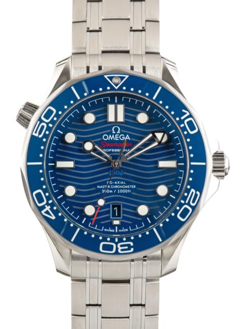 OMEGA Pre-Owned Omega Seamaster Diver 300M Blue Wave Dial & Bezel
