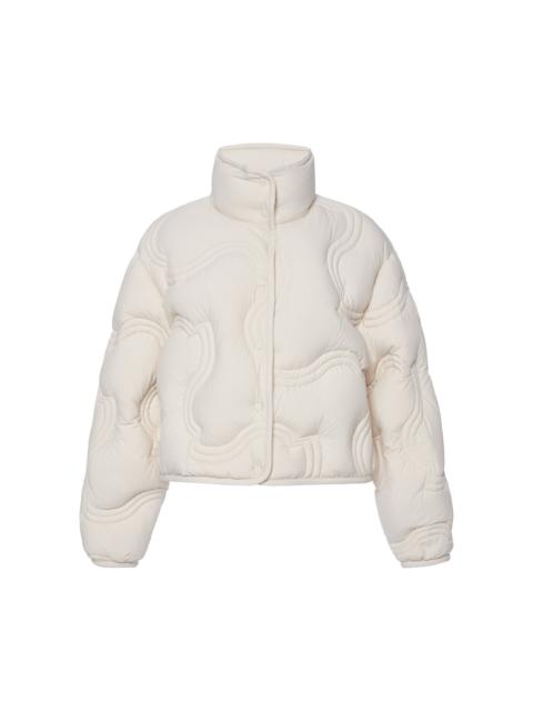 Moncler Beryl Embroidered Nylon Down Jacket white