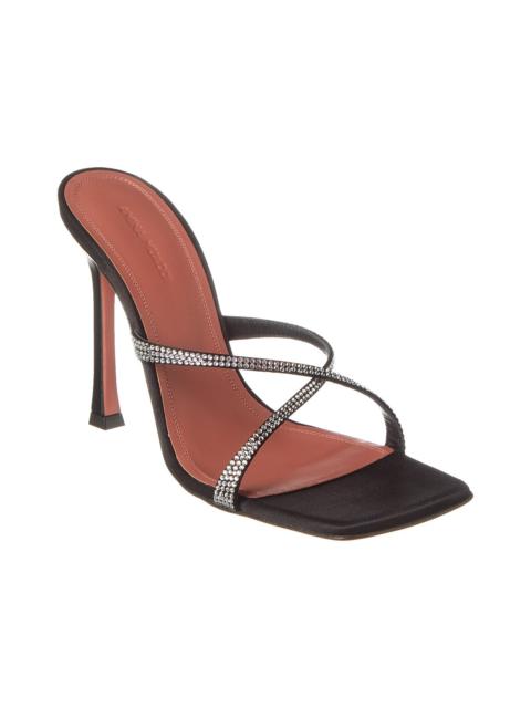 Amina Muaddi AMINA MUADDI Adriana Crystal 105 Satin Sandal