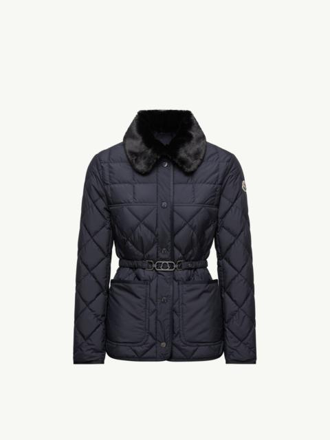 Moncler Cygne Faux Fur-Trimmed Short Down Jacket