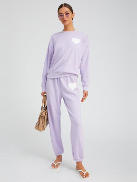 SPRWMN LAVENDER HEART SWEATPANTS