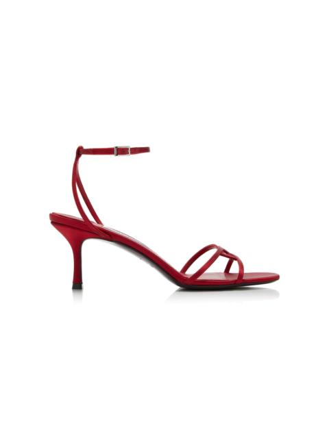 JIMMY CHOO 1998 Leo Satin Sandals red