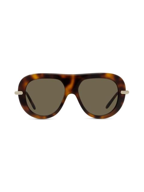 Loewe Loewe Slim 52mm Pilot Sunglasses in Dark Havana /Brown at Nordstrom