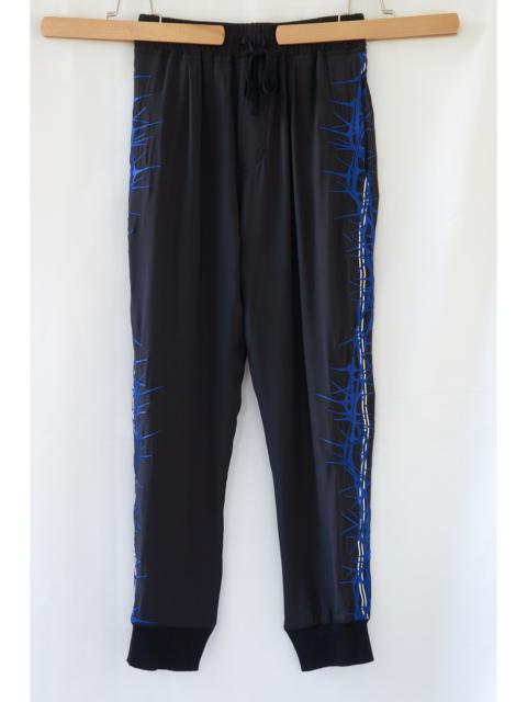 Silk embroidered pants